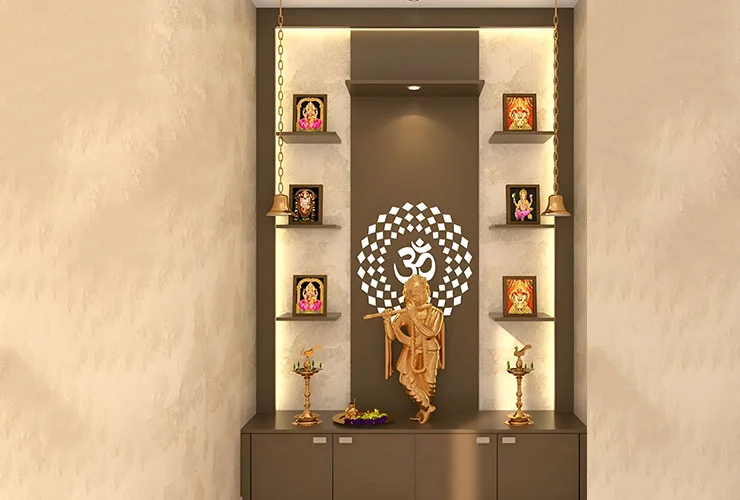 Pooja Unit with Storage